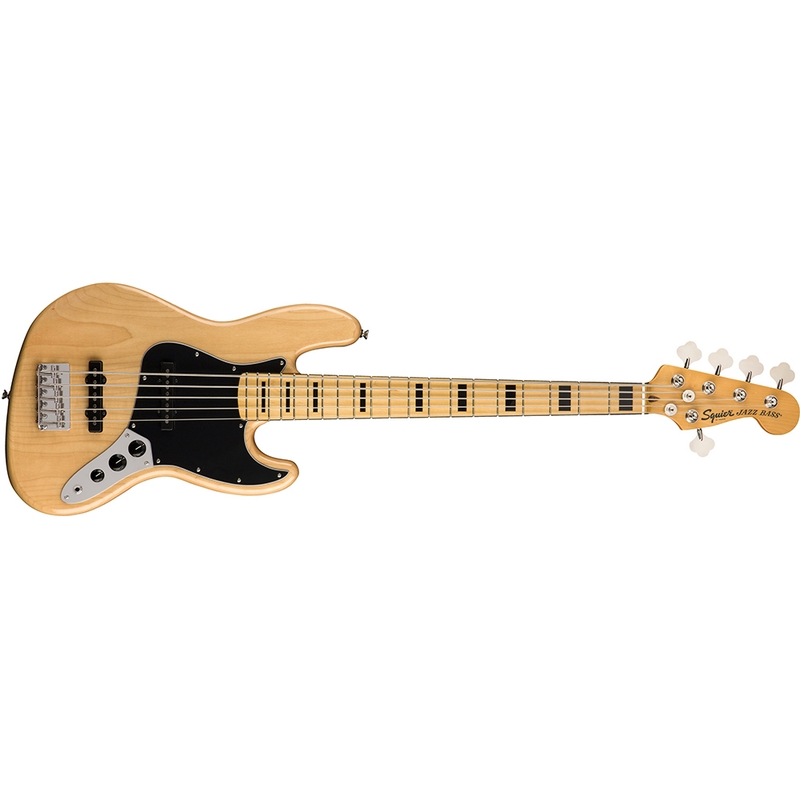 Squier by Fender Classic Vibe '70s Jazz Bass V, 5-String, Maple Fingerboard, Natural