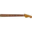 Fender Roasted Maple Stratocaster Guitar Neck, 22 Jumbo Frets, 12", Pau Ferro, Flat Oval Shape