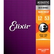 Elixir Nanoweb 80/20 Bronze Light Acoustic Guitar Strings 11052 12-53