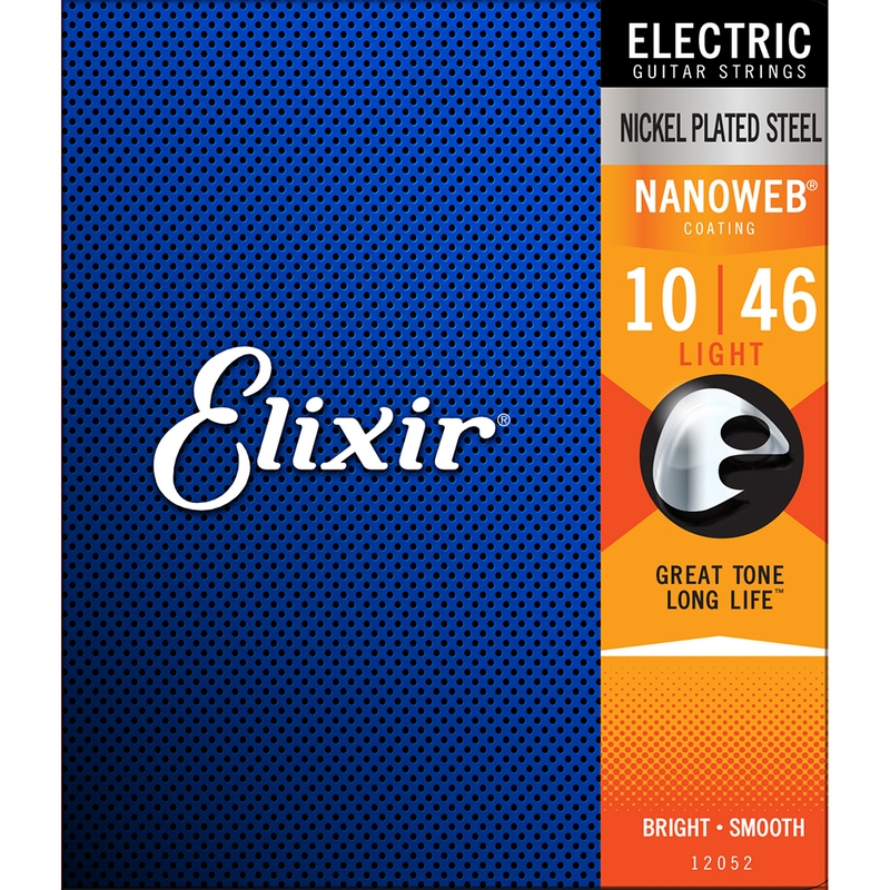 Elixir Light Nanoweb Electric Guitar Strings 12052 1 Set Pack 10-46