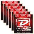 6 Sets of Dunlop DAP1356 Phosphor Bronze Medium Acoustic Guitar Strings (13-56)