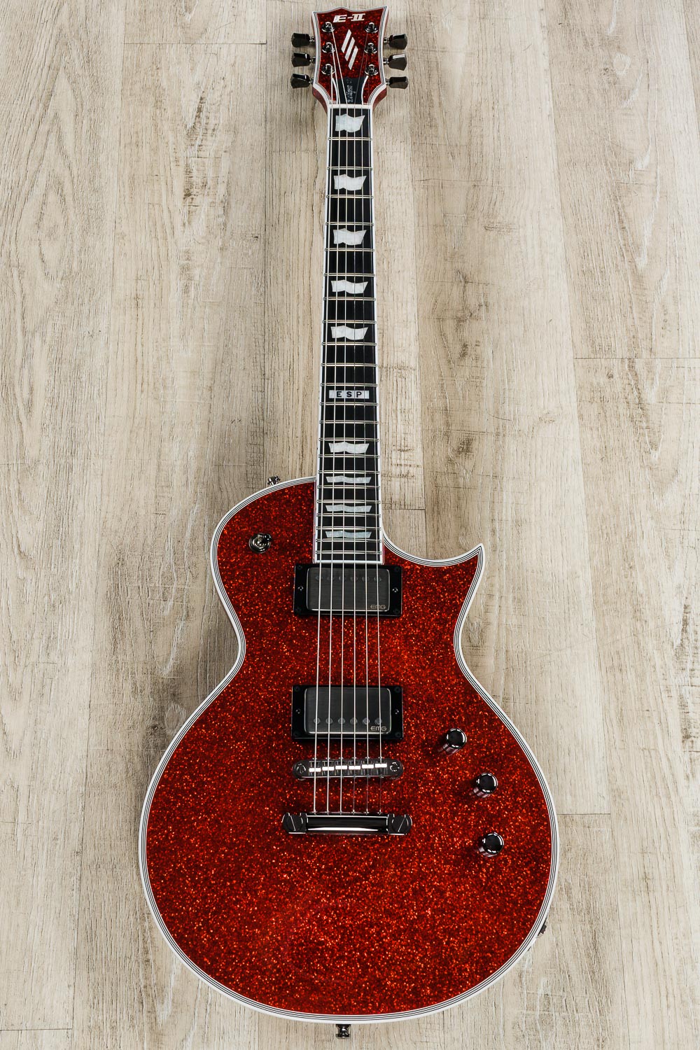 Esp E Ii Eclipse Db Electric Guitar Ebony Fingerboard Red Sparkle