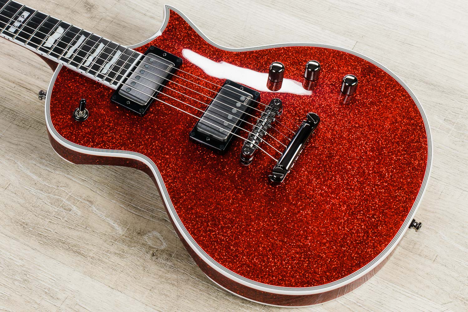 Esp E Ii Eclipse Db Electric Guitar Ebony Fingerboard Red Sparkle