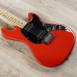 G&L USA Fullerton Deluxe Skyhawk HH Guitar, Hugger Orange, Maple Fretboard, Deluxe Gig Bag