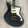 D'Angelico DADBEDSHMCCGS Deluxe Bedford SH Limited Edition Guitar, Matte Charcoal