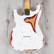 Fender Custom Shop 1960 Heavy Relic Stratocaster, Olympic White over Red Sparkle, Rosewood Fingerboard