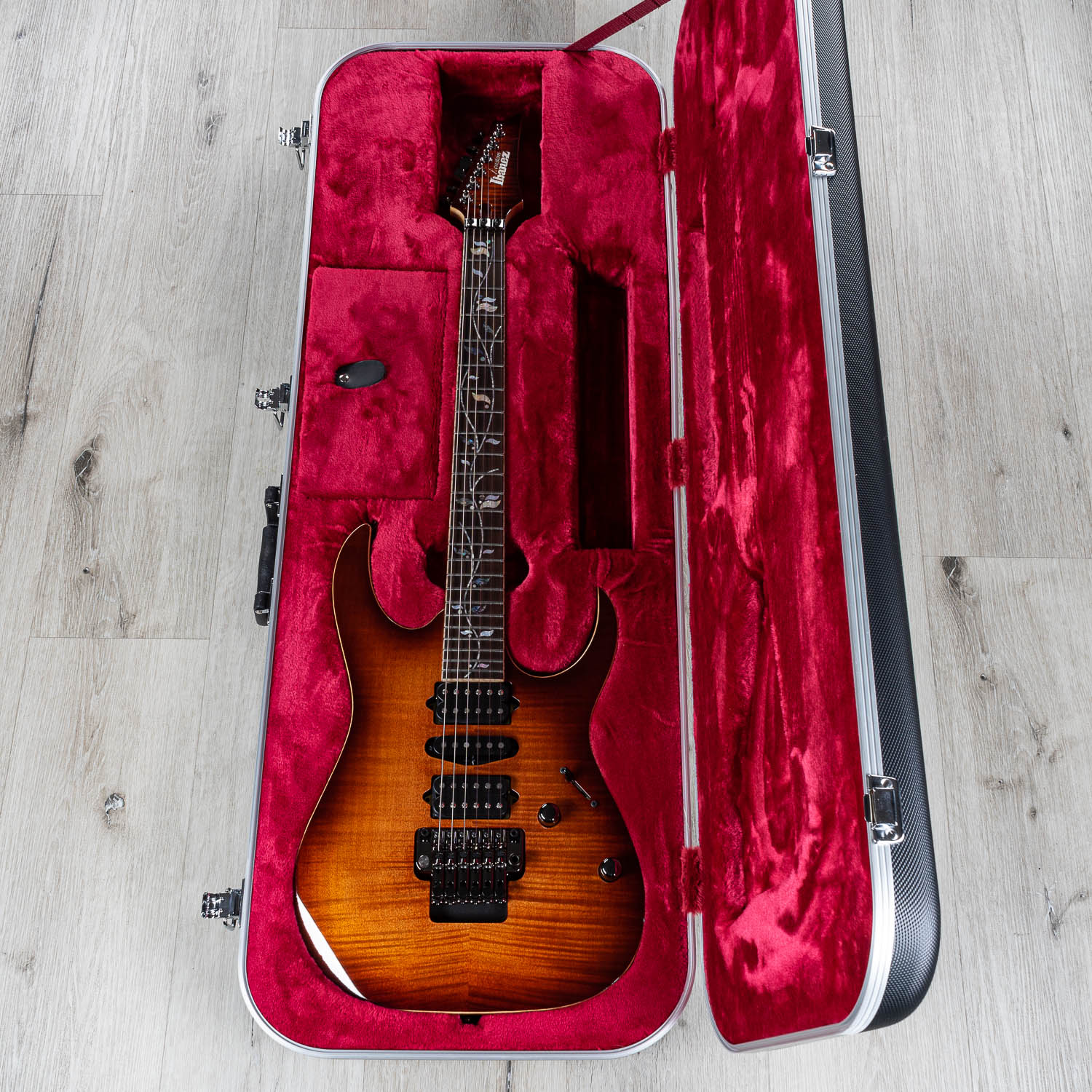 Ibanez Rg8570zbsr Rg J Custom Electric Guitar W Case Macassar Ebony Fretboard Brownish Sphalerite