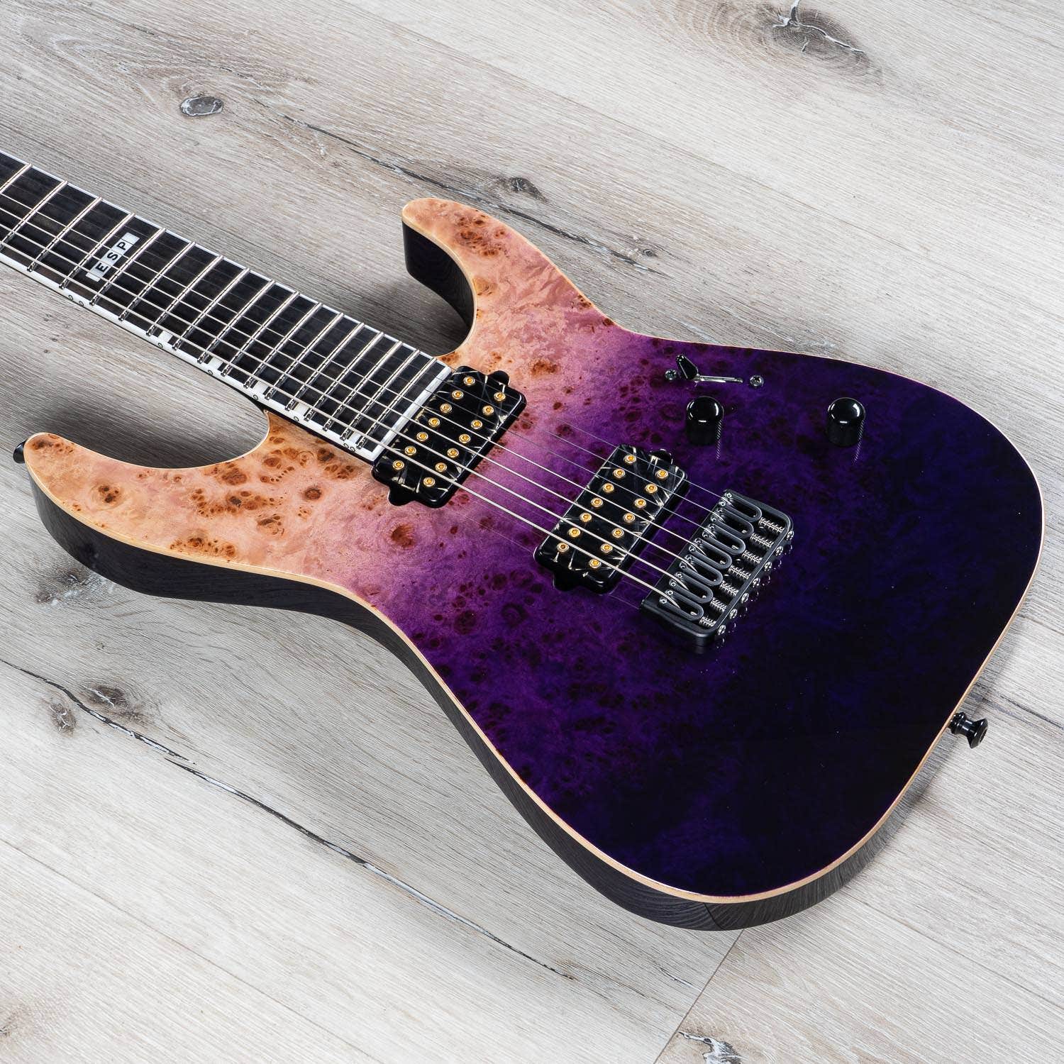 ESP E-II M-II 7 NT 7-String Guitar w/ Case, Ebony Fretboard, Purple Natural  Fade