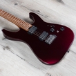 Open Box Charvel USA Select DK24 HH 2PT CM Dinky Guitar, Caramelized Flame Maple Fingerboard, Oxblood