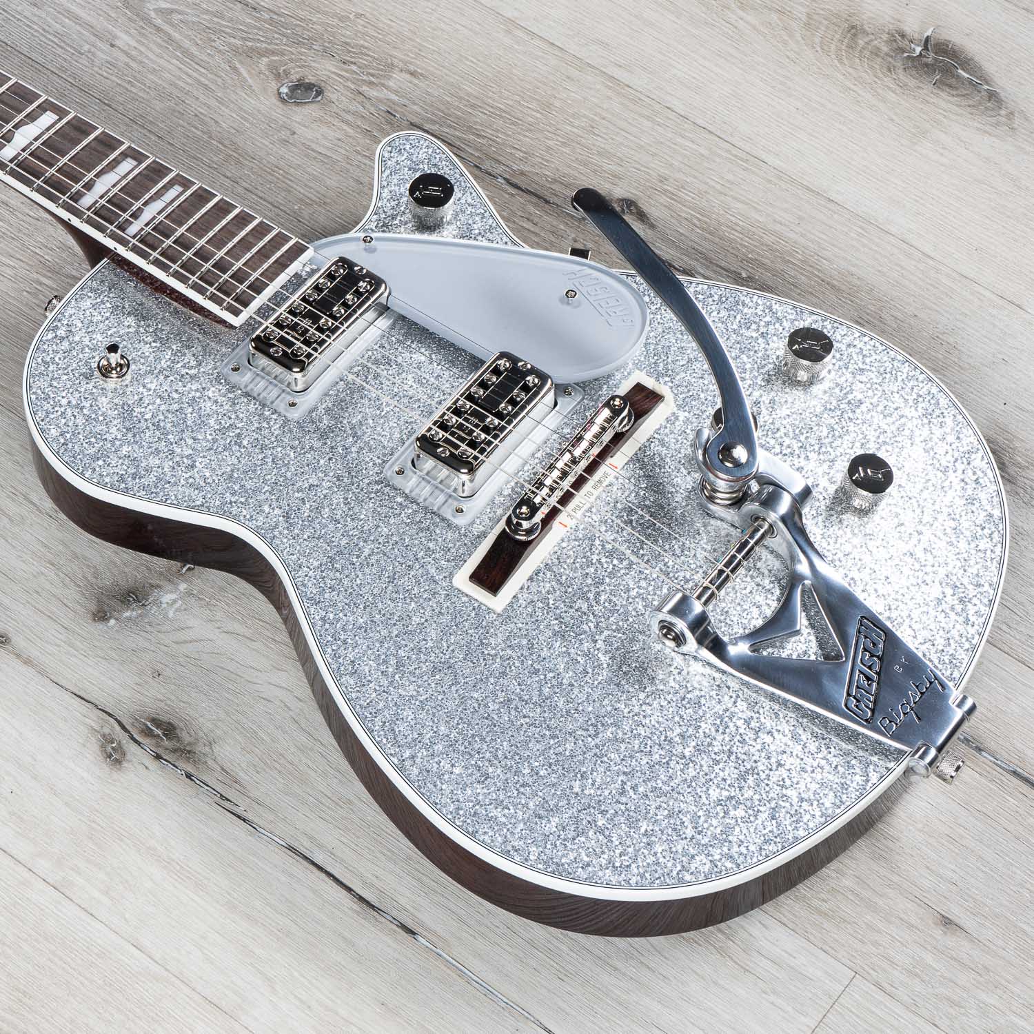 Ræv forsendelse Frisør Gretsch G6129T-89 Vintage Select '89 Sparkle Jet Guitar with Bigsby,  Rosewood Fretboard, Silver Sparkle