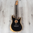 Fender American Acoustasonic Strat Guitar, Ebony Fingerboard, Black