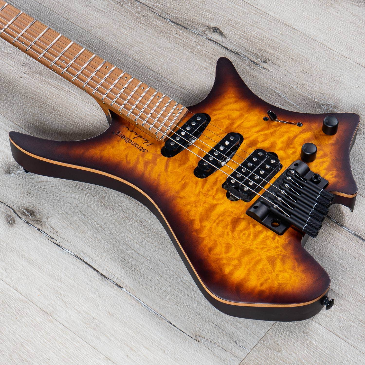 Strandberg Guitars Boden Standard 6 Tremolo Headless Guitar, Maple Quilt  Bengal Burst