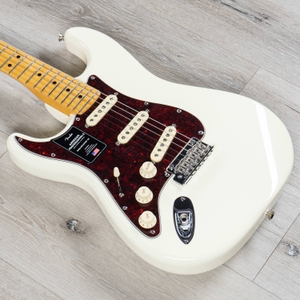 fender american professional ii stratocaster left hand guitar maple fingerboard olympic white
