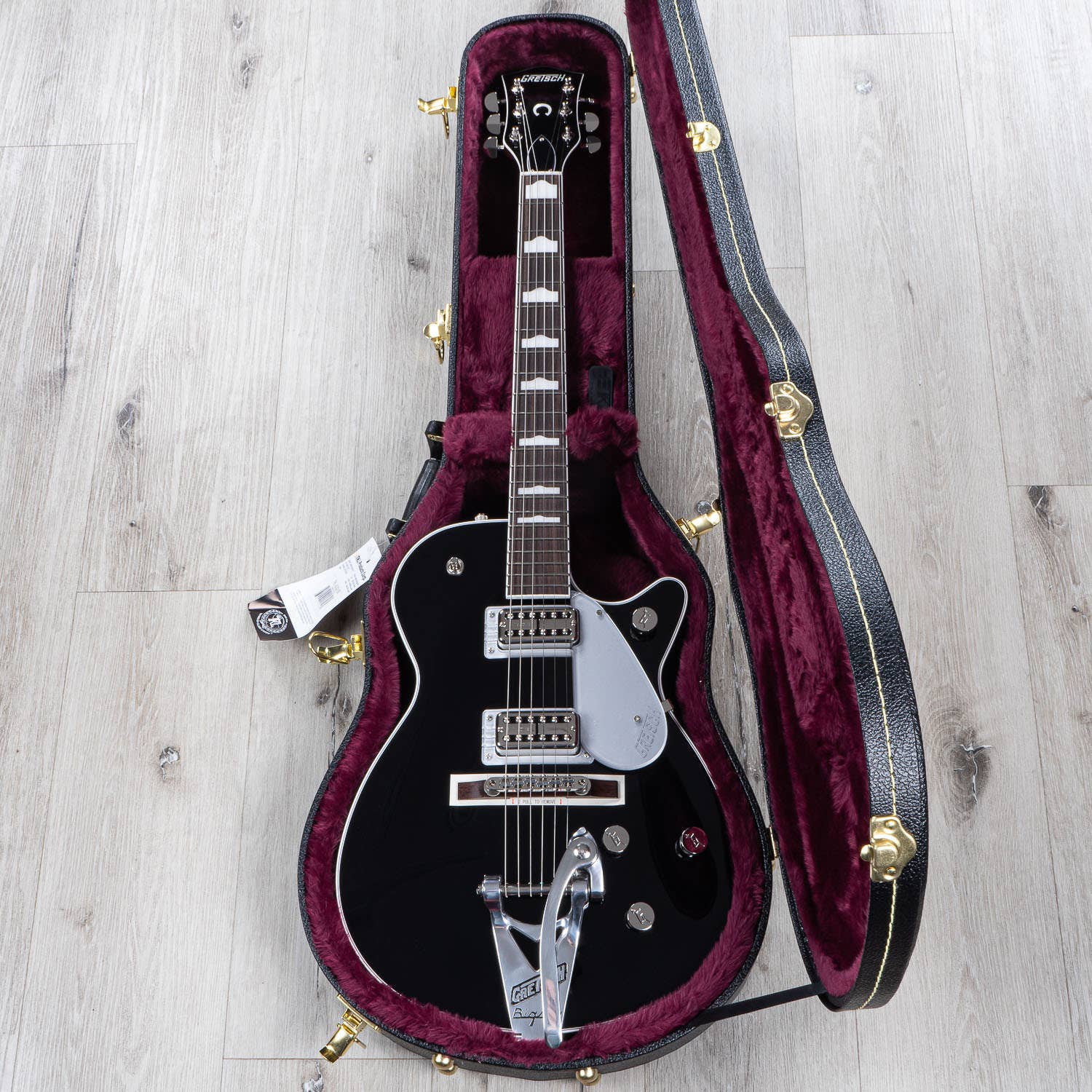 Gretsch G6128T-89 Vintage Select '89 Duo Jet Guitar with Bigsby, Rosewood  Fretboard, Black