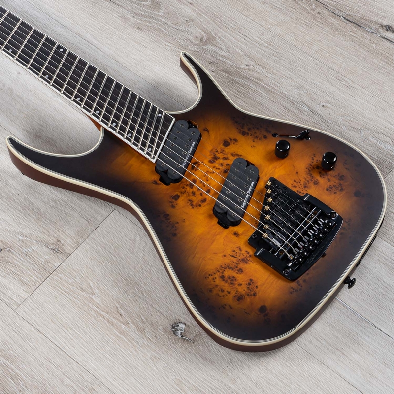 Dean EXILE SEL 7 MS K SNBB Exile Select 7-String Multiscale Kahler Guitar, Satin Natural Black Burst