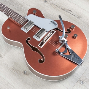 gretsch g6118t players edition anniversary hollow body guitar with string thru bigsby rosewood finge