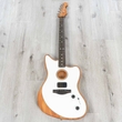 Fender American Acoustasonic Jazzmaster Guitar, Ebony Fretboard, Arctic White,