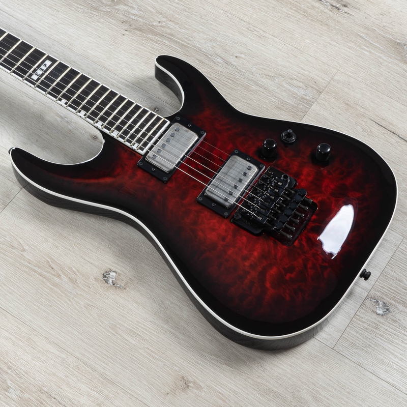 ESP E-II Horizon FR-II Guitar w/ Case, Floyd Rose, See Thru Black Cherry Sunburst
