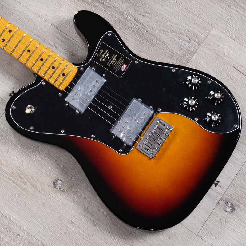 Fender American Vintage II 1975 Telecaster Deluxe Guitar, Maple Fretboard, 3-Color Sunburst