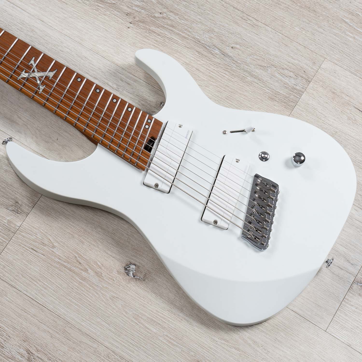 Legator Ninja N8FXA 10th Anniversary 8-String Multi-Scale Guitar, Frost  White