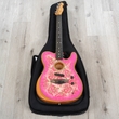 Fender American Acoustasonic Telecaster Guitar, Limited Editio,Pink Paisley