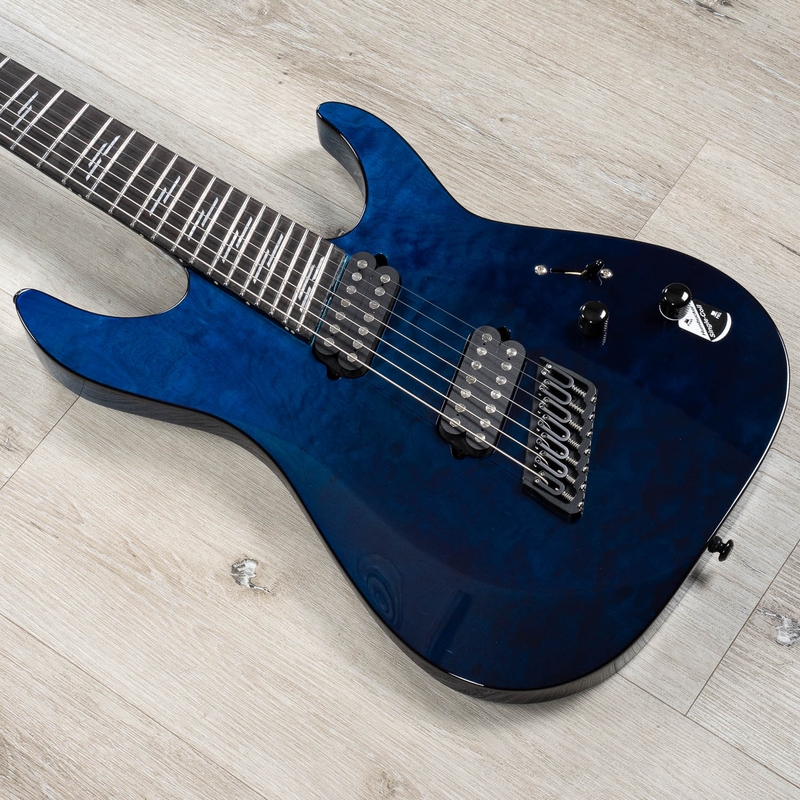 Schecter 2188 Reaper-7 Elite 7-String Multiscale Guitar, Ebony Fretboard, Deep Ocean Blue (B-STOCK)