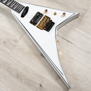 jackson concept series rhoads rr24 hs guitar ebony fretboard white with black pinstripes jcksn 29166