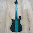Spector USA NS-5 5-String Bass, Birdseye Maple Fretboard, Buckeye Burl Top, Inferno Blue