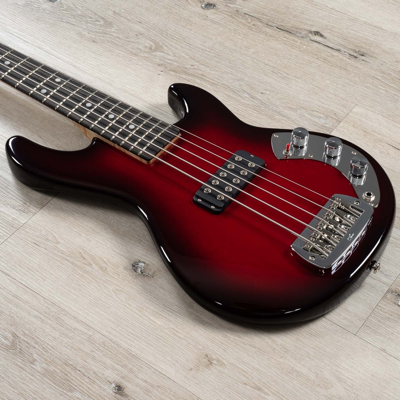 G&L USA Custom Shop CLF Research L-1000 5-String Bass, Ebony Fretboard, 3A Flame Maple, Redburst