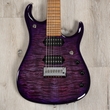 Ernie Ball Music Man John Petrucci JP15 7-String Guitar, Purple Nebula Flame Top