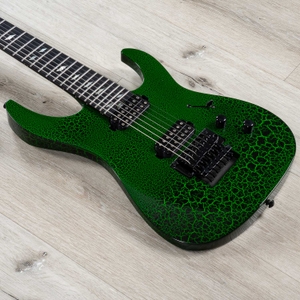 legator n7fr ninja 7 string guitar ebony fretboard floyd rose tremolo green crackle