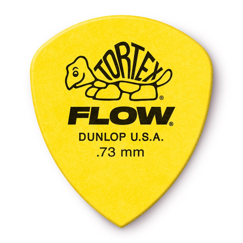 Dunlop 558P073 Tortex Flow Standard Pack, 12 Picks, 0.73mm, Yellow