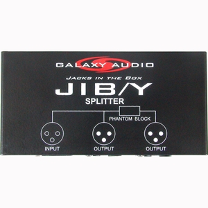 galaxy audio jiby jacks in the box 2 way xlr splitter