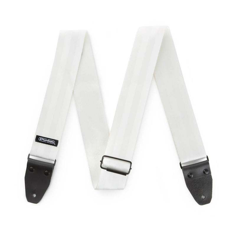 Dunlop DST7001WH Deluxe Seatbelt Guitar Bass Strap, White