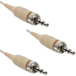 (3) OSP HS-09 Series Tan Replacement Cables for Sennheiser Earset Mics (3.5 mm plug)