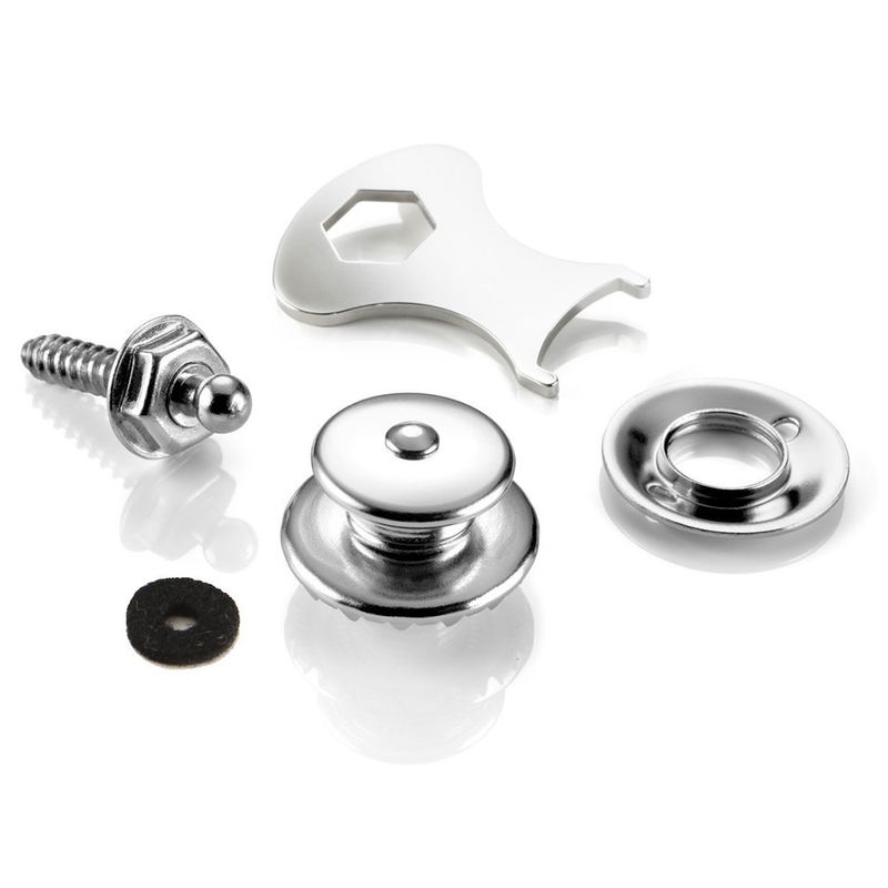 Loxx Strap Lock System for Electric Guitar/Bass - Chrome