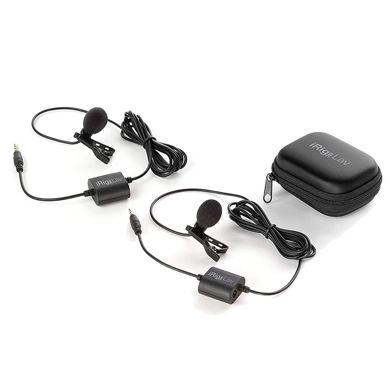 IK Multimedia iRig Mic Lav Chainable Mobile Lavalier With Built-In Monitoring 2-Pack