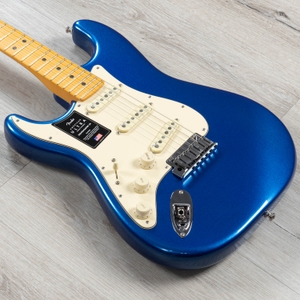 fender american ultra stratocaster left handed guitar maple fretboard cobra blue fen 0118132795 1