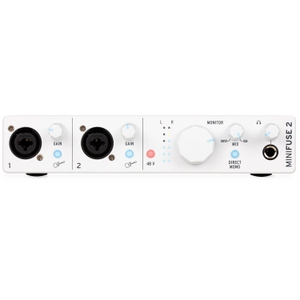arturia minifuse 2 2 in 2 out usb c audio interface w 2x xlr combo inputs white
