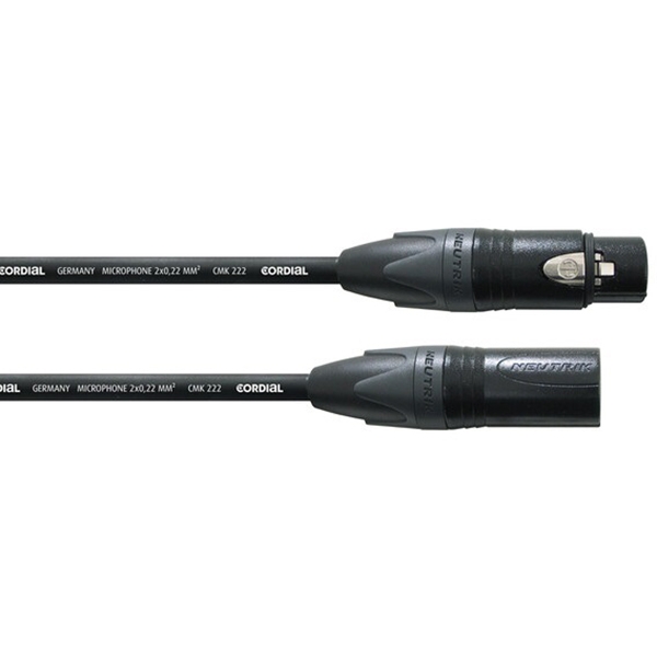 Cordial Cables CPM 5 FM Peak Balanced XLR Microphone Cable, 16ft, Black