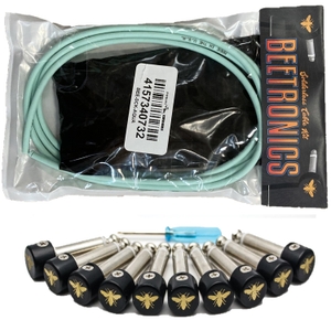 beetronics fx solderless cable kit 5ft 10 plugs mini screwdriver aqua bee sck aqua