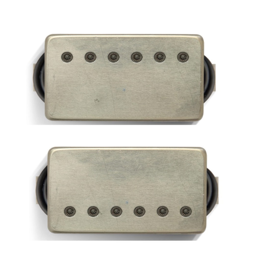 Bare Knuckle Pickups Nailbomb Set Raw Nickel Covers W Aged Nickel Bolts Alnico V