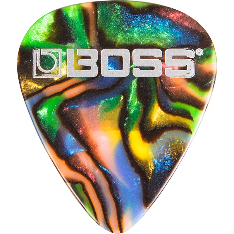 BOSS BPK-12-AT Celluloid Guitar Picks, 12-Pack, Abalone - Thin
