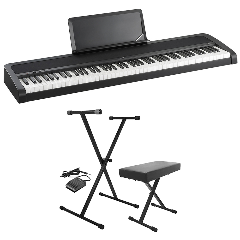 Korg B1 Bk Weighted 88 Key Digital Piano With Stand Bench