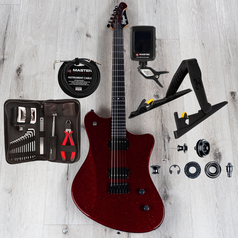 Balaguer The Espada Exclusive Guitar, Ebony Fretboard, Ruby Sparkle w/ Stand & Accessories
