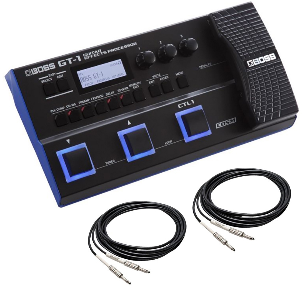Bedøvelsesmiddel prangende Defekt BOSS GT-1 Guitar Effects Processor with Instrument Cables