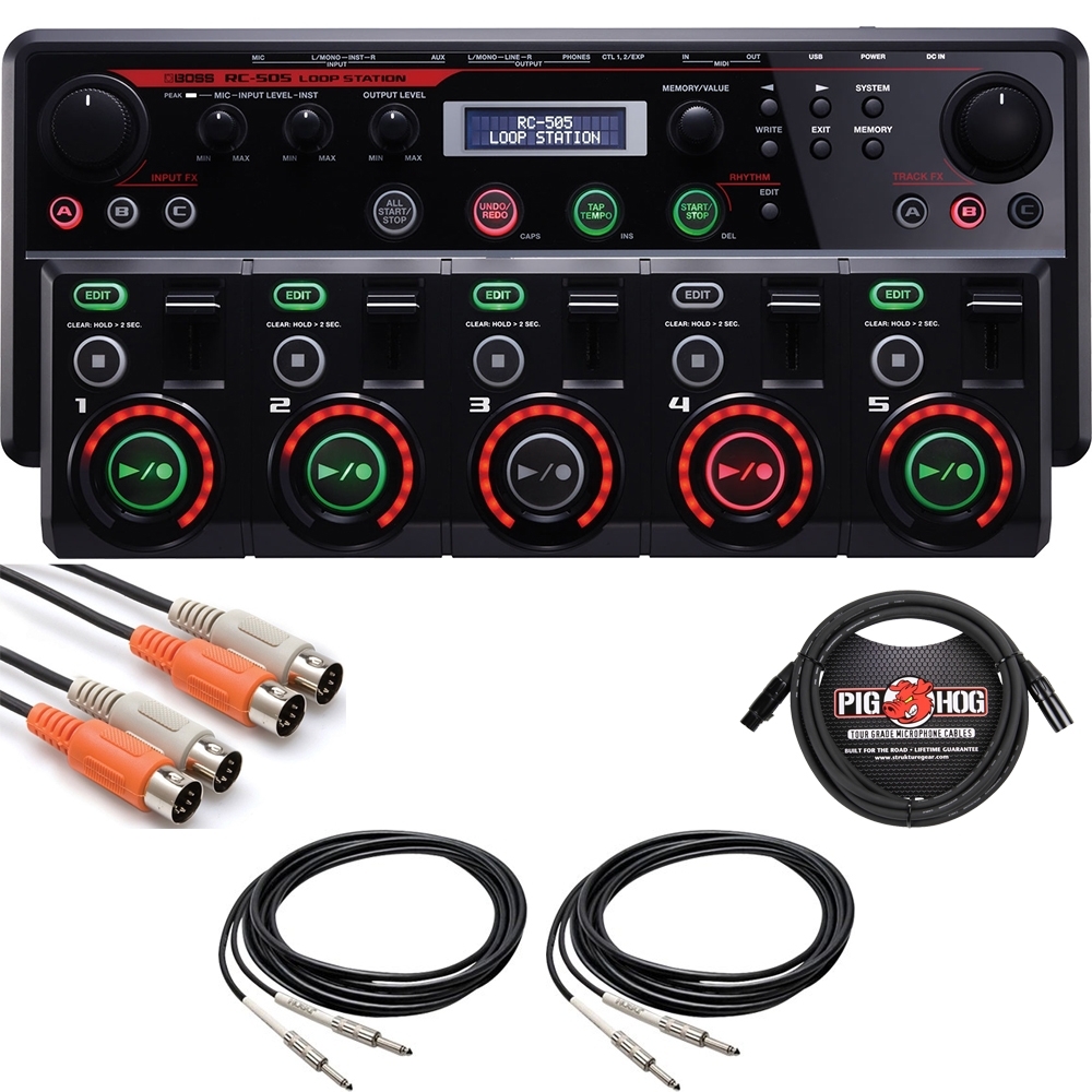 Boss Rc 505 Loop Station With Midi Xlr And Ts Cables