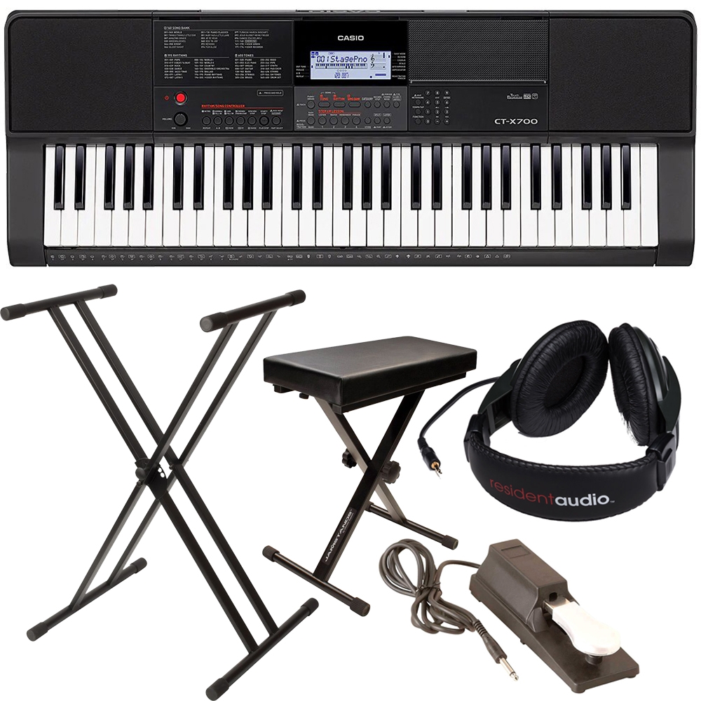 Casio Ct X700 Portable Keyboard Bundle With Stand Bench
