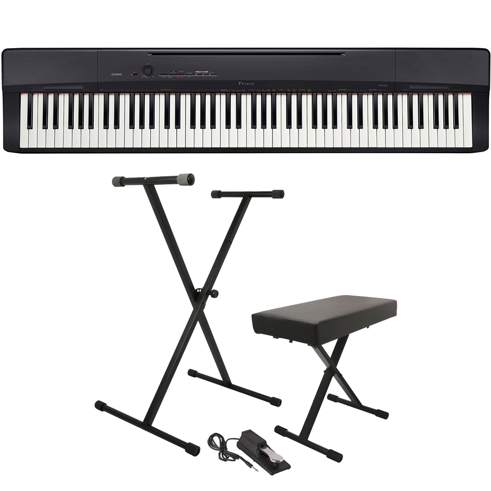 Casio Privia Px 160 88 Key Digital Piano Black With Stand Bench