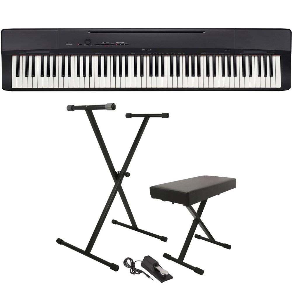 Casio Privia 88-Key Digital Piano Black with Bench, Pedal